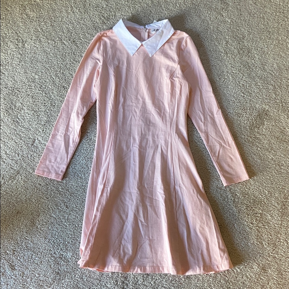 NWT Adorable Light Pink Dress with white collar-great Janet Weiss costume! - Picture 5 of 5